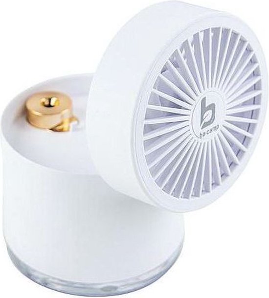 Bo-Camp - Ventilator - Met luchtbevochtiger - Oplaadbaar