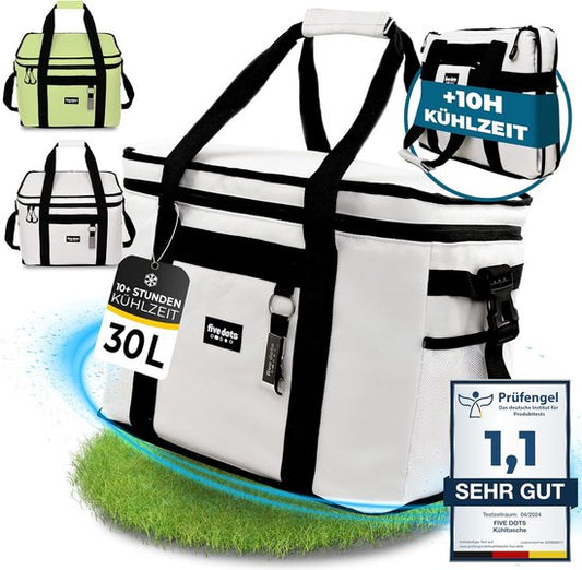 Five Dots Opvouwbare Koeltas - 30L - 26 x 41 x 31 cm - Grijs