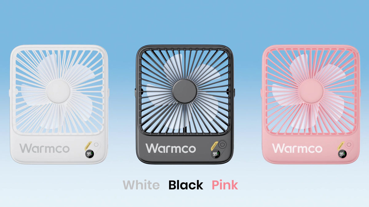 Warmco D3 draagbare ventilator - 7 inch - 10000 mAh