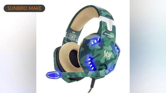 KOTION EACH G2600 - Gaming Headset - PS4 + PC - Camouflage Groen