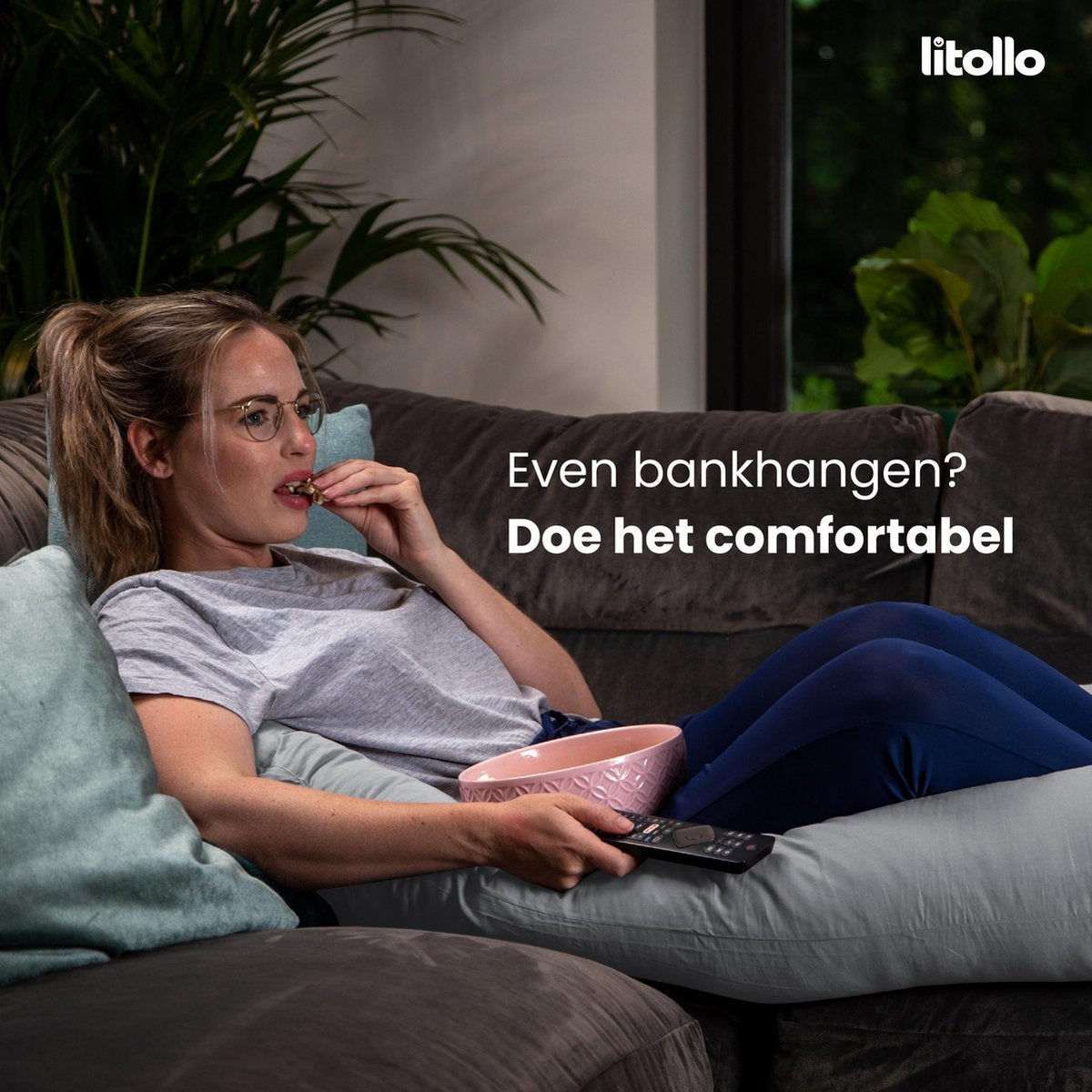 Litollo® Zwangerschapskussen XXL - Voedingskussen - Lichaamskussen - Body pillow - 280cm - Grijs - Met gratis extra afneembare hoes (t.w.v. €29,95)