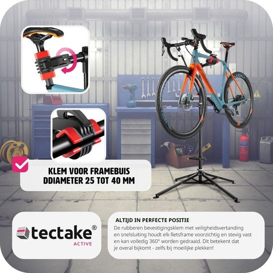 tectake® - Fiets reparatiestandaard fietsmontagestandaard e-bike Philipp - 402899