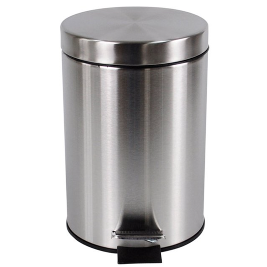 BRASQ Pedaalemmer - 20L - RVS - Zilver - 28.9 x 28.9 x 44 cm