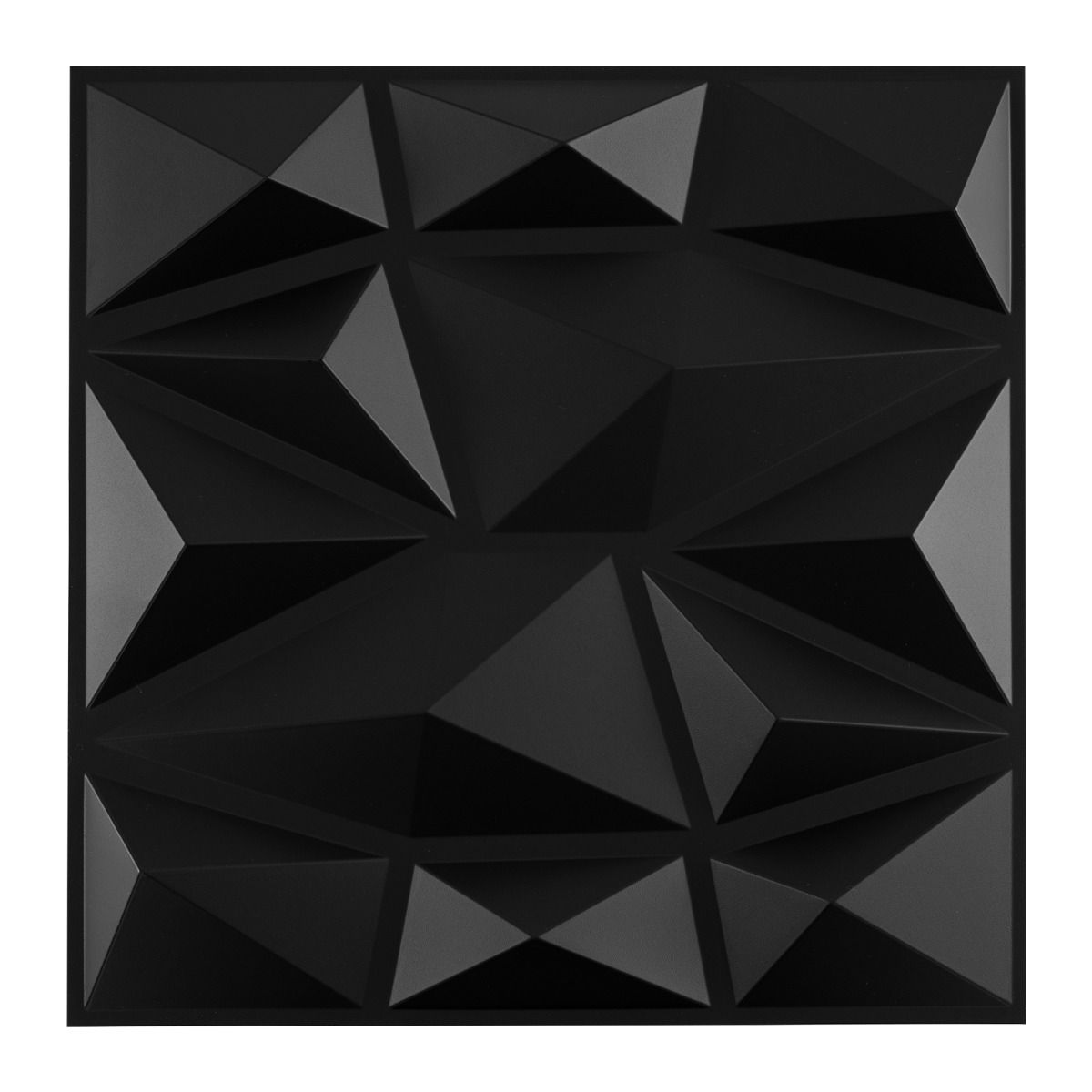 Coast 3D Wandpanelen - diamantpatroon - zelfklevend - zwart 30 x 30 cm 50 stuks