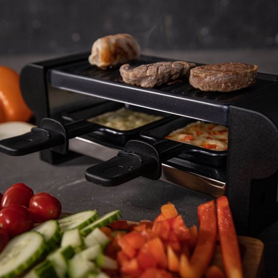 Boska Raclette Mini 220V - voor Smelten en Grillen - 2 Personen - Zwart