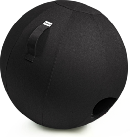 Bckz Zitbal Linnen 65 CM - Zitballen met Hoes - Balanskruk – Luxe Yoga Bal - Ergonomische Bureaustoel Bal - Zwart