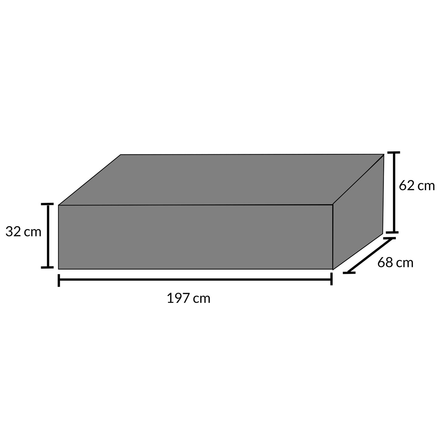 Kingsleeve Beschermhoes - Tuinset Weerbestendig 197 x 68 cm - Groen