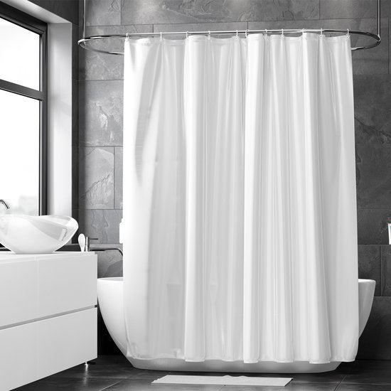 Loti Living Douchegordijn Anti Schimmel – Wit - Inclusief ringen – Waterdicht - Polyester - Douchegordijn 180x200 cm