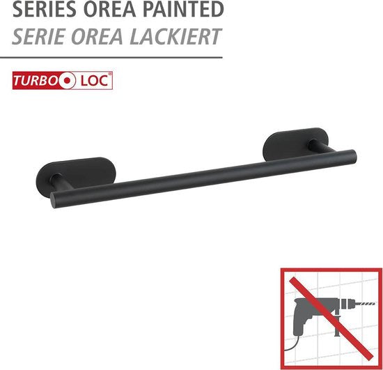 Wenko Turbo-Loc® Handdoekrail Orea Zwart