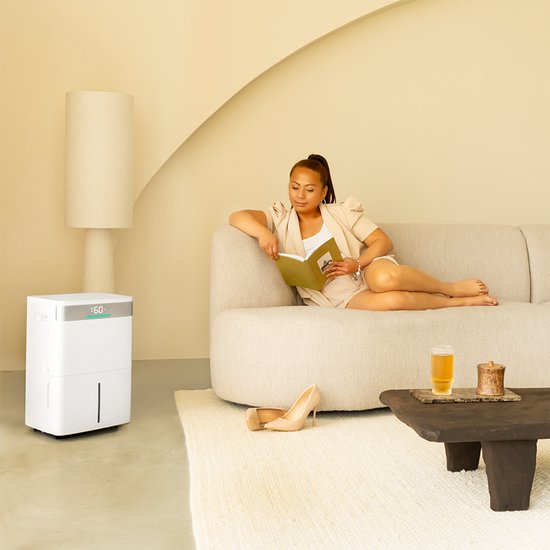 VONROC Luchtontvochtiger – 40L/dag – 5,5L watertank – Wifi & app-bediening –Zilverionenfilter & carbon filter