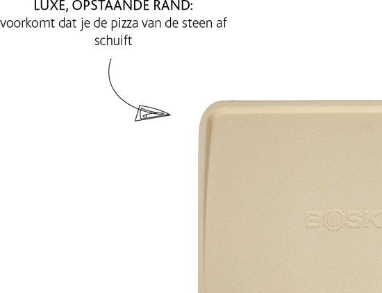 Boska Pizzasteen Deluxe Rechthoek - Voor de oven - Knapperige pizza's - 40x32 cm - BBQ Accessoires