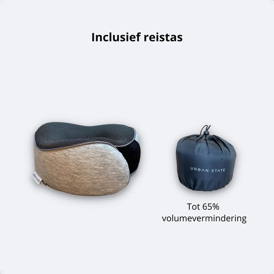 Nekkussen vliegtuig / auto - reiskussen - premium traagschuim - ergonomisch nekkussen - travel pillow - memmory foam
