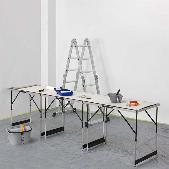 3 stuks Aluminium Vouwtafel / Klaptafel / Campingtafel - Multifunctioneel - Zwart