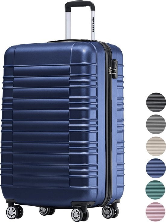 TRVLMORE Koffer - Handbagage - Cijferslot - 54x36x20cm - 38L - Donkerblauw