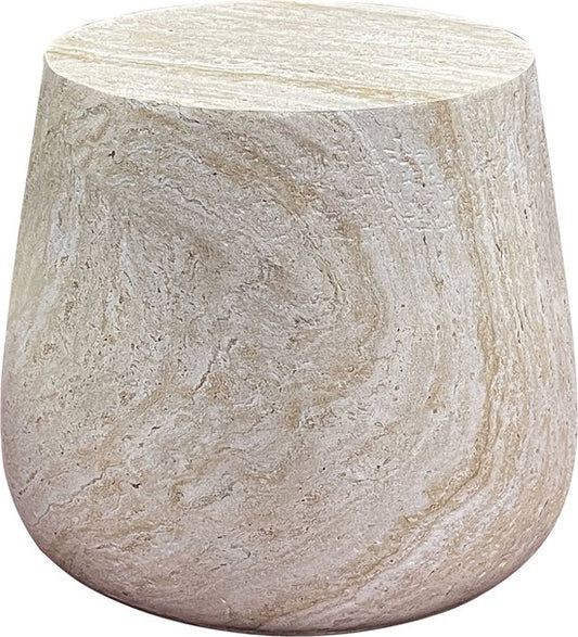 House Nordic – Sidetable Bonn – Scandinavisch Design – Rond – Naturel – Ø47,5 cm – Compact – Duurzaam – Fiberclay