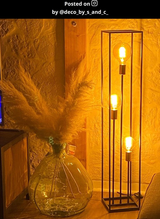 Lucide ARTHUR - Vloerlamp - 3xE27 - Zwart