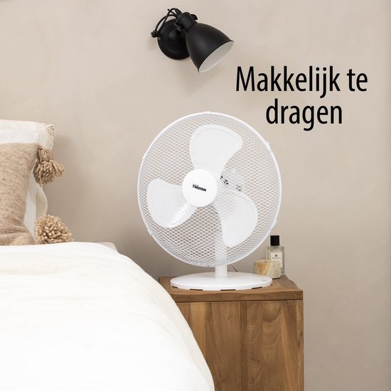 Tafelventilator 40 cm – 3 Snelheden – 85° Oscillatie – Tristar VE-5727 – Wit
