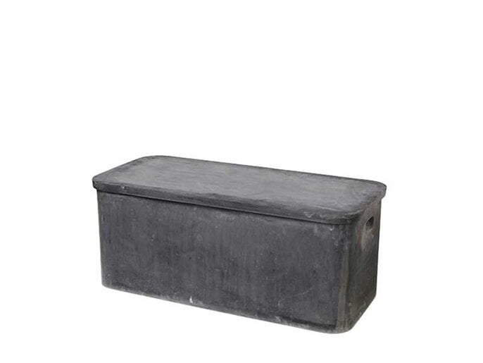 Broste Copenhagen Glasvezel bank/opbergbox - Fiberclay W103-5 x D48 x H42 cm - 14469037  - Grijs