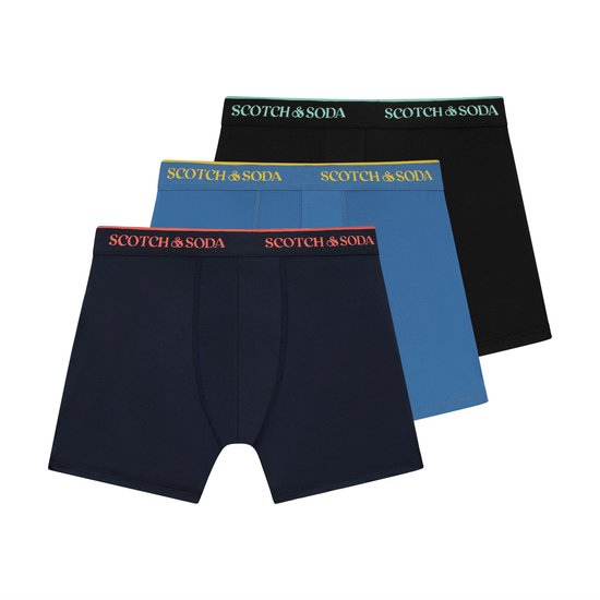 Scotch & Soda Active Stretch Boxershort – Heren – 3-pack – Performance Fit – Multi Maat S