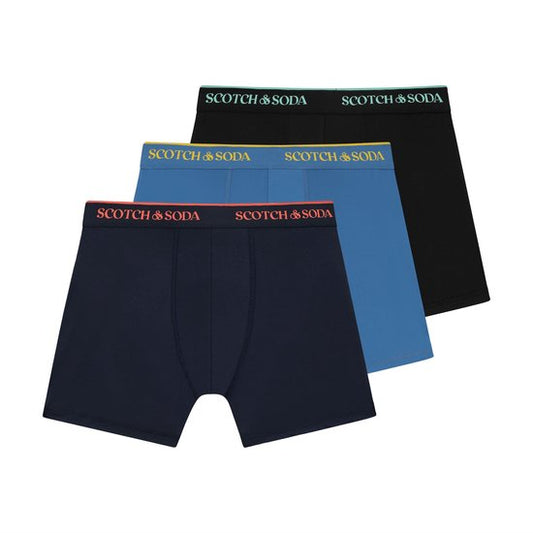 Scotch & Soda Active Stretch Boxershort – Heren – 3-pack – Performance Fit – Multi Maat S