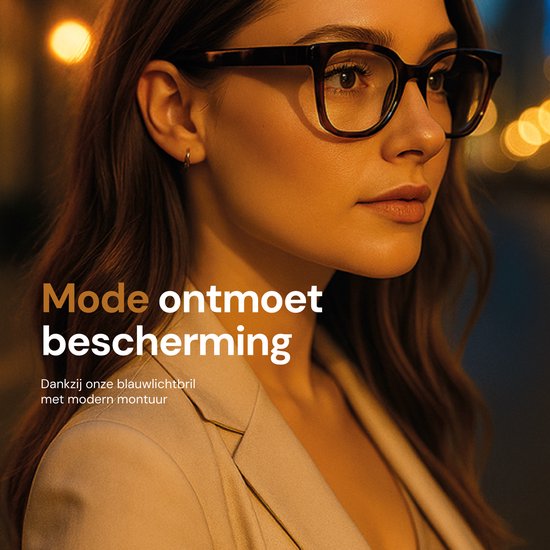 LC Eyewear Computerbril - Blauw Licht Bril Zonder Sterkte - Blue Light Glasses - Beeldschermbril - Unisex - Luipaard