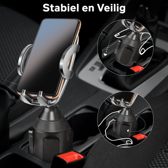 Bintoi® T300 - Telefoonhouders Auto Accessories interieur - Universele Telefoonhouder GSM Houder Auto - Bekerhouder Auto - Telefoon Mobiel Houder Auto- Cadeau