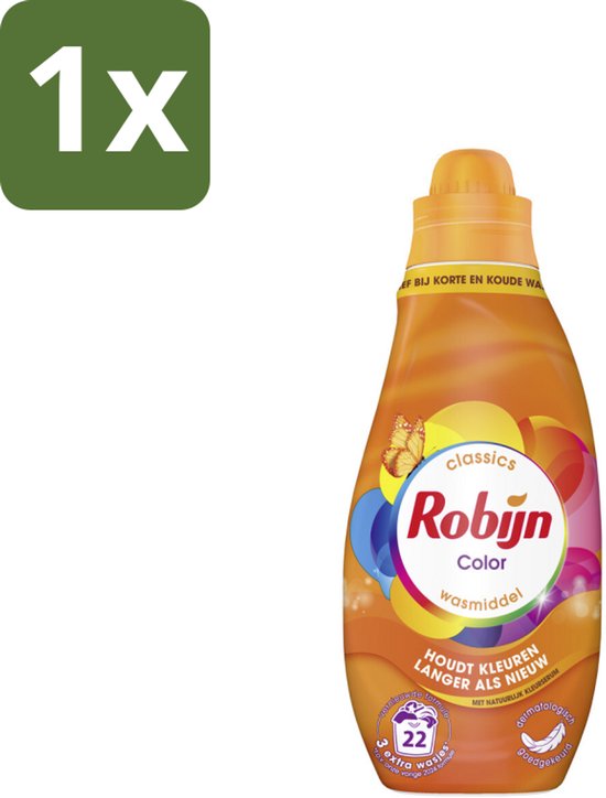 Robijn Klein & Krachtig Wasmiddel Color 22 Wasbeurten 665 ml
