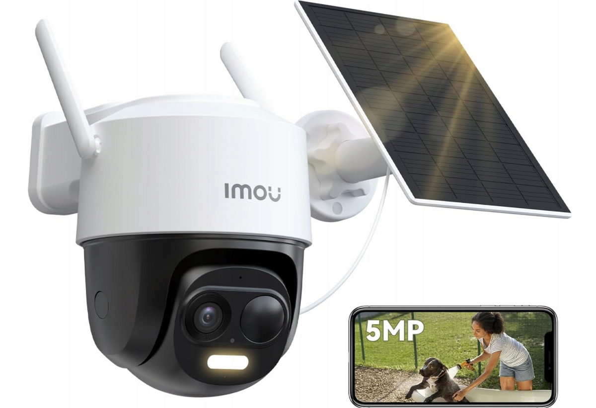 Imou Cell PT 2C Solar Bewakingscamera 3K 5 MP – Draadloos – 360° – Nachtzicht 20 m – Wit