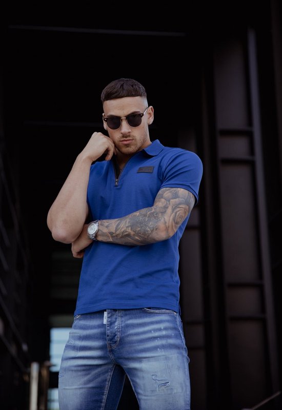AB Lifestyle - Platinum Polo | Navy Peony - Heren - Maat: XS