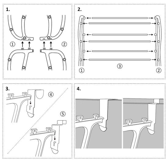 O'DADDY® hangend schoenenrek deur - Geschikt voor opdek en stompe deuren, beide kanten – 20 x 51 x 182 cm - Wit