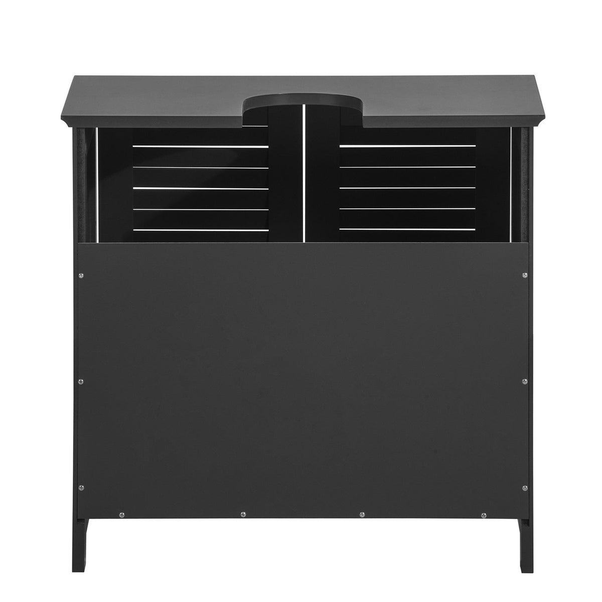 SoBuy Wastafelkastje – 2 Deuren, Verstelbare Plank – 60 x 35 x 58 cm – Grijs