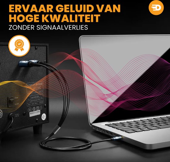 Drivv. Premium 3,5 mm Jack naar Dual 6,35 mm kabel - 2 meter