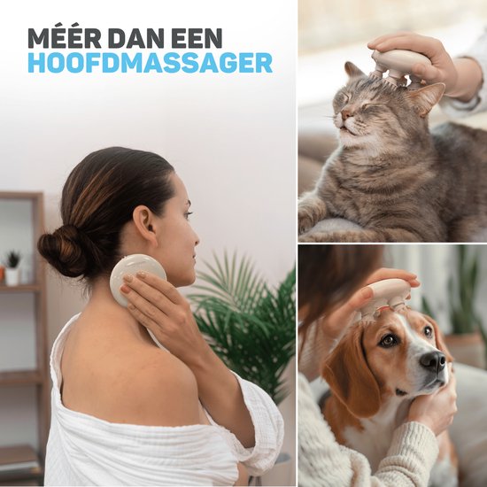 Vulpes Goods® BodyCare - Hoofdmassage Apparaat met Infrarood – Elektrisch Massageapparaat - Scalp Massager - Haarborstel – Stimuleert Haargroei & Bloedsomloop - USB Oplaadbaar