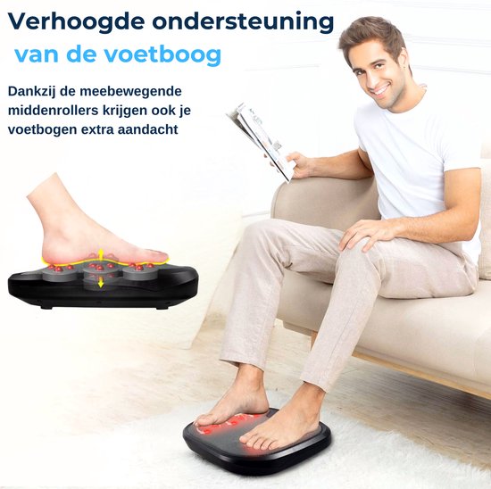 Health Bay® Voetmassage Apparaat - Verwarmde Shiatsu Massage - Voetmassage Apparaat Bloedsomloop - Wasbare Hoes - Infrarood Verwarming -