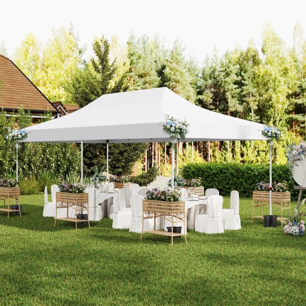 Coast Partytent - Paviljoen - Pop-up - Opvouwbaar - Met Zijwanden - Waterdicht - Met Draagtas - 300 x 600 cm – Wit