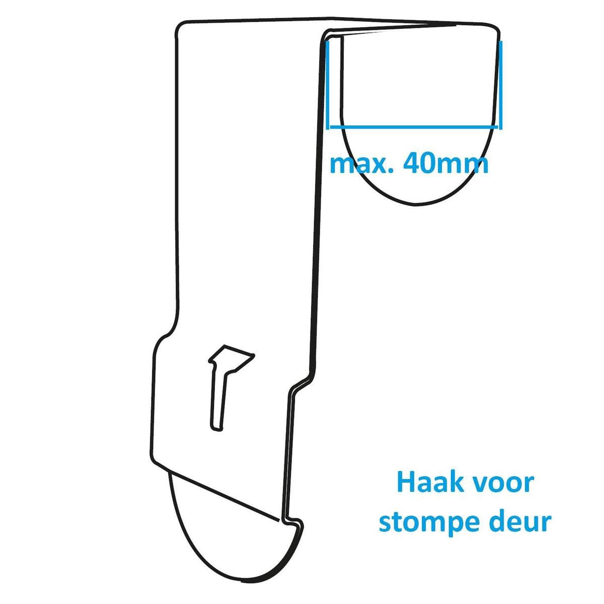 O'DADDY® hangend schoenenrek deur - Geschikt voor opdek en stompe deuren – 20 x 51 x 182 cm - Zwart