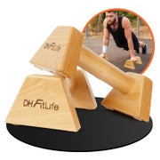DH FitLife Houten Push-Up Grips - Set van 2 - Beuken - Max. 200 kg