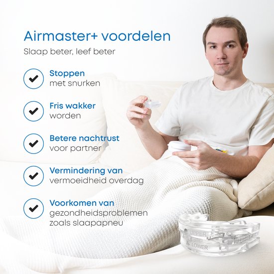 Anti Snurk Beugel - PRO+ - Incl. doosje & Ebook - Verstelbaar - Voor een goede nachtrust - Bitje Knarsertanden - Knarsbitje - Transparant BPA vrij - Alyze