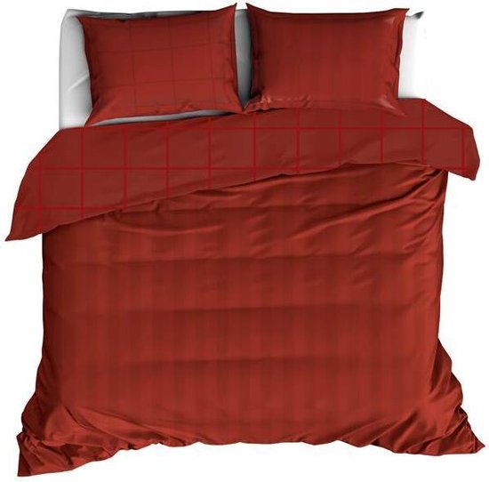 De Witte Lietaer Dekbedovertrek Katoen Satijn Zygo - Hotelmaat - 260 x 240 cm - Rood