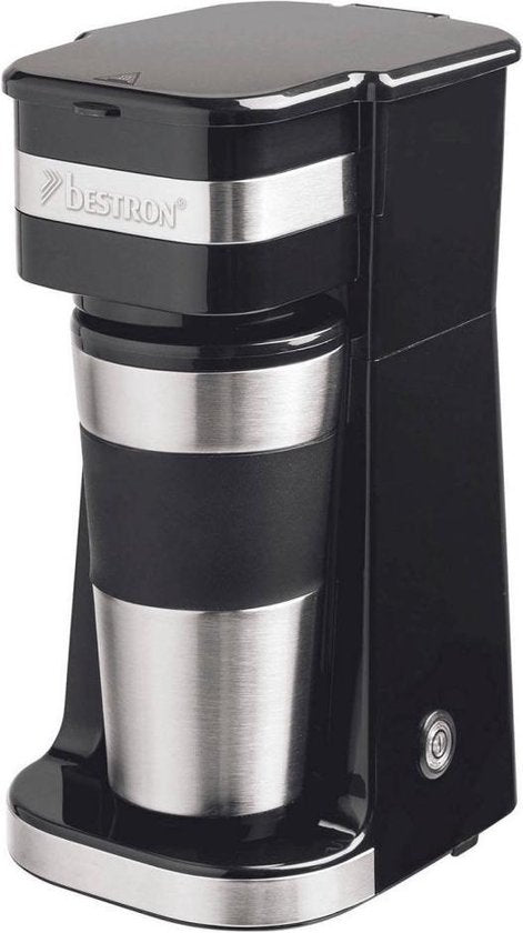 Bestron Koffiezetapparaat filterkoffie 750W - ACM112Z - 0,42L, 2 grote koppen - Camping geschikt - Thermosbeker - 5 jaar garantie