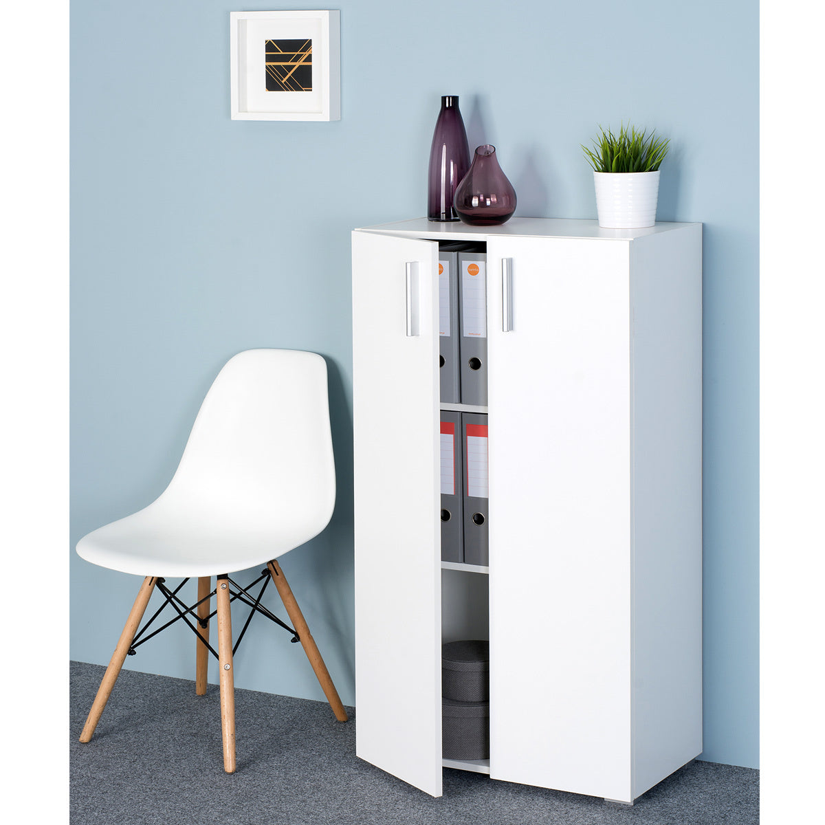 Casaria Boekenkast Vela - 3 Vakken Verstelbaar 115x60x28 cm - Wit