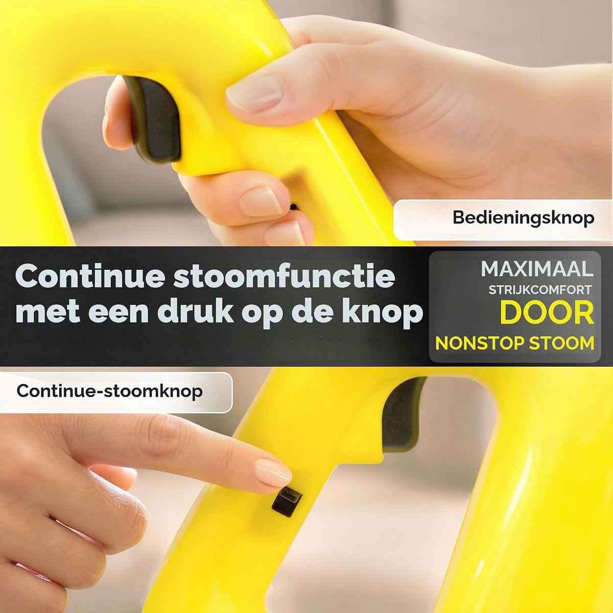Neighbour's Friend Handstoomreiniger - Stoom tot 135 °C - Waterreservoir van 450 ml - Compact en Licht - Schoonmaken zonder Chemicaliën