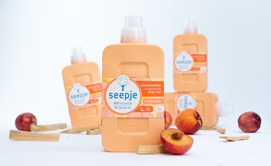 Seepje Wasverzachter Sandelhout & Perzik - 180 wasbeurten - 6 x 750 ml - Voordeelverpakking