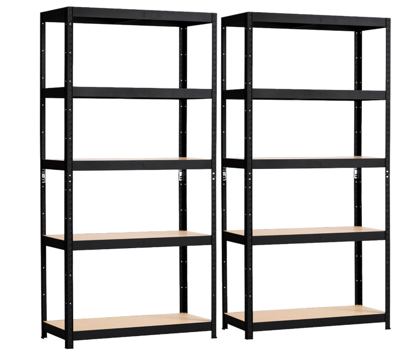 Metalkas Metalen Stellingkast 2 Stuks – 90 x 40 x 180 cm – 10 Planken – 175 kg per Plank – Zilver