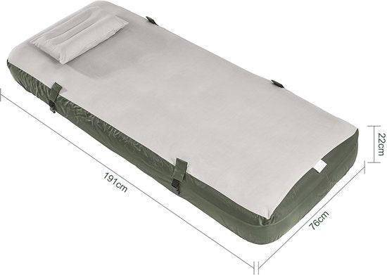 SoBuy Campingzelt met Luchtmatras en Campingbed Set - Groen - Oxford stof - 160x86x193 cm | OGS32-II-GR-TP