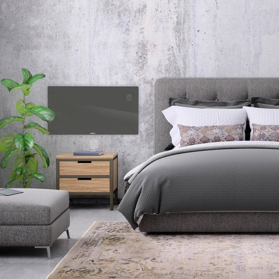 VONROC Convectorkachel Luxe - Elektrisch - Wifi App - 1250-2500W - Instelbaar - 30m2 - Grijs