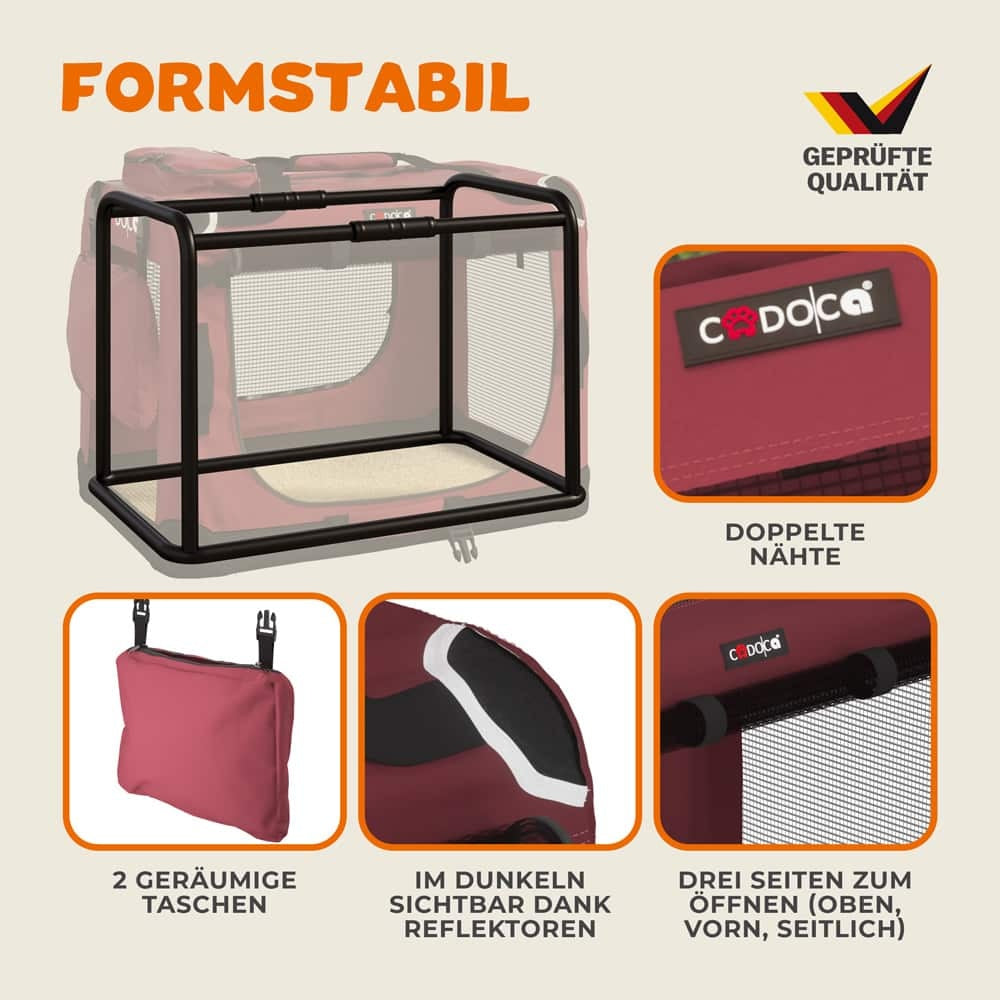 Cadoca Honden & Katten Reismand S - 51x35x36cm - Donker Rood