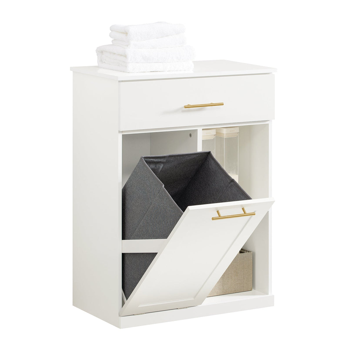 SoBuy waskast - 66 x 37 x 95cm - wit