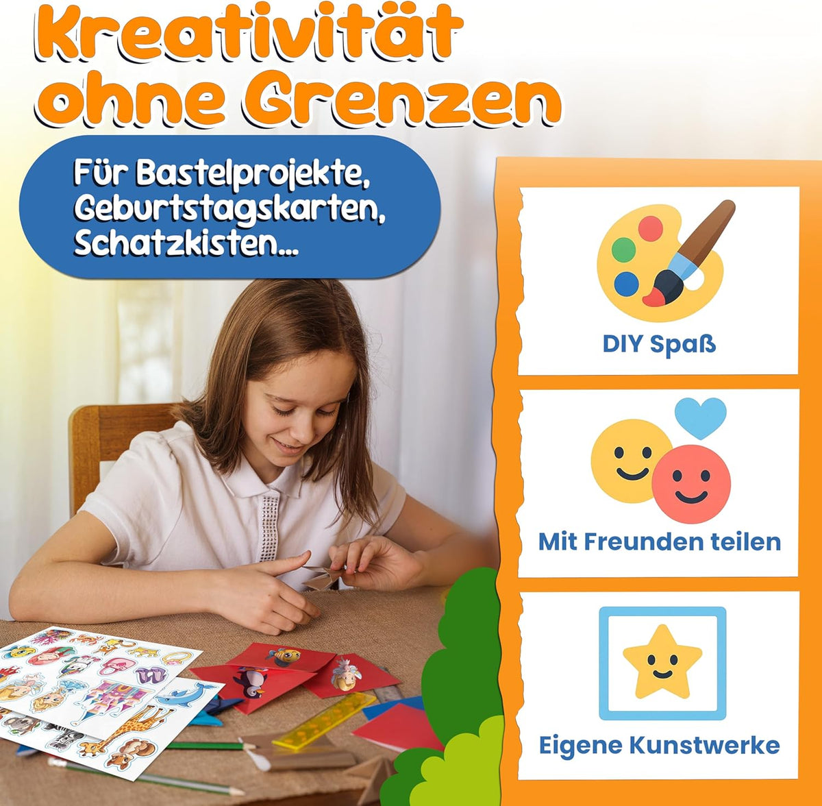 Funkelfuchs stickerset - jongens - 6 vellen