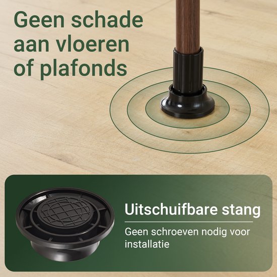 SoBuy Telescopisch Kledingrek - Verstelbare Open Garderobekast met Kledingstangen en Planken - Bruin, B(209–311) x H(200–295) cm, KLS04-II-BR, voor Slaapkamer, Inloopkast